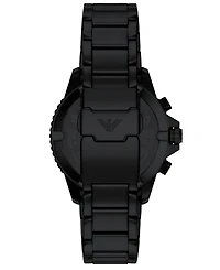 Emporio Armani Men's World Explorer Solar Chronograph Black Stainless Steel Watch, 43mm