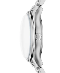 Emporio Armani Men's Quartz Three-Hand Silver Stainless Steel Watch, 41mm