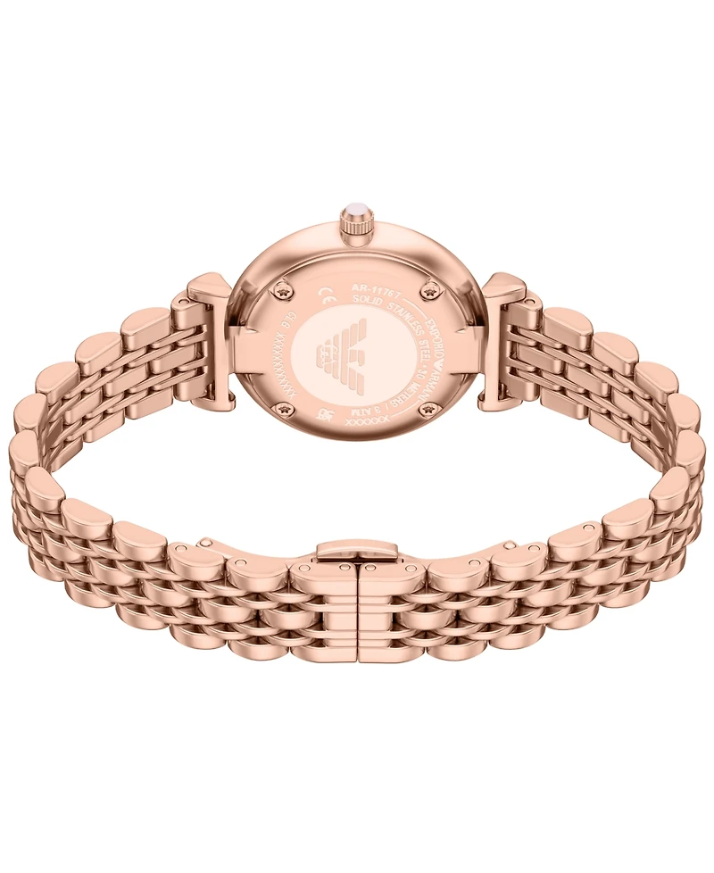 Emporio Armani Women's Quartz Two-Hand Rose Gold Stainless Steel Watch, 32mm