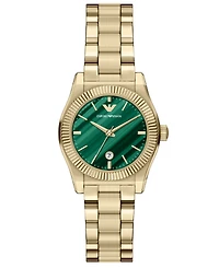 Emporio Armani Women's Quartz Three-Hand Gold Stainless Steel Watch, 32mm