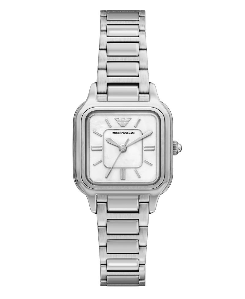 Emporio Armani Women's Quartz Three-Hand Silver Stainless Steel Watch, 35mm