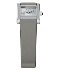 Emporio Armani Women's Quartz Two-Hand Gray Leather Watch, 26mm