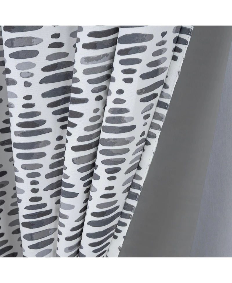 Olivia Gray 100% Polyester 190 Gsm Justice Reversible Blackout Grommet Curtain Panel 54" x 84"