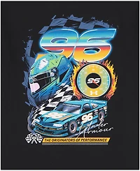 Under Armour Boys'2T-7 Tech Race Car Crewneck T-Shirt and Shorts, 2-Piece Set