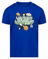 Under Armour Boy's 2T-7 Tech Sports Burst Short-Sleeve T-Shirt