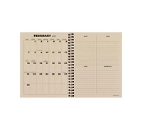 Tf Publishing Paper Goods July 2026 - June 2027 Blue Flannel Medium Weekly Monthly Planner