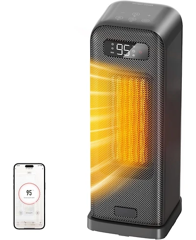 Morento Smart Space Heater, 1500W Electric Heater with Wi-Fi & Voice Control, Portable Heaters with Thermostat for Indoor Use, 12H Timer, Quiet Space
