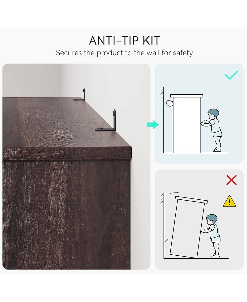 gaomon 67.4" Tall 5-Tier Farmhouse Bookcase – Wooden Bookshelf with Open Display Shelves and Storage, Freestanding Home Office, Living Roo