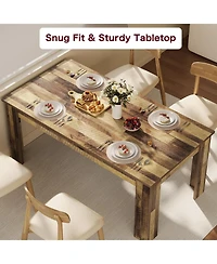 gaomon Rectangular Dining Table for 4–6, Large Kitchen Table with Spacious Tabletop, Farmhouse Dinner Table for Dining Room and Kitchen