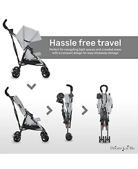Dream On Me Toddler Rover Stroller: Lightweight, compact travel umbrella stroller. One-hand fold, lockable rear wheels, adjustable canopy, & 3-point h