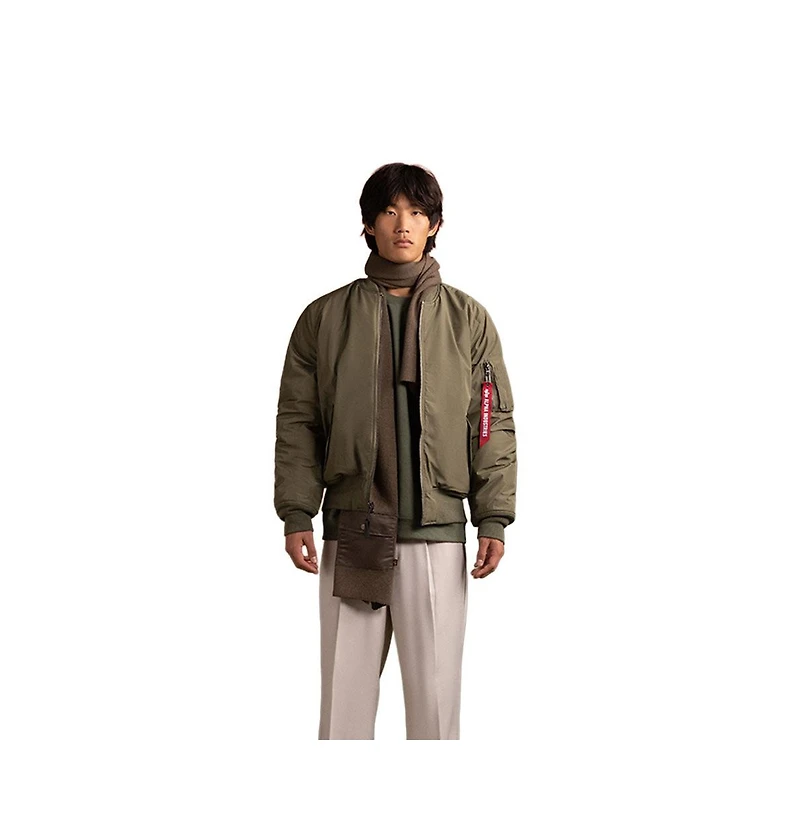 Alpha Industries Men's Reversible Quilted Ma-1 Flight Jacket