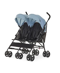 Dream On Me Toddler Twin Venture Umbrella Stroller, Multi Backrest Positions, Adjustable & Removable Canopy Double Stroller, 360°Swivel Wheels wi