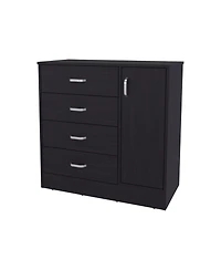 Fm Furniture Turkey 4-Drawer Dresser with Side Cabinet, Freestanding Storage Organizer with Interior Shelf – Ideal for Bedroom