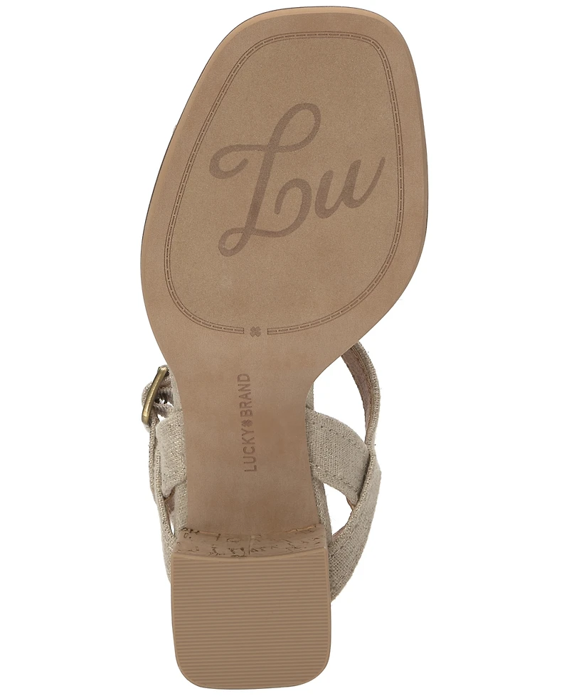 Lucky Brand Women's Hallia Block Heel Sandals