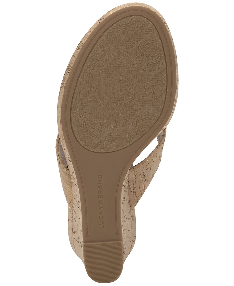 Lucky Brand Women's Libbie Thong Platform Wedge Sandals
