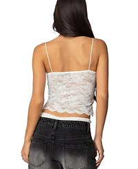 Edikted Women's Rut Sheer Lace Tank Top