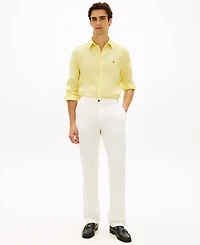 Tommy Hilfiger Men's Pigment-Dyed Linen Button-Down Long Sleeve Shirt