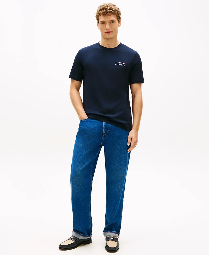 Tommy Hilfiger Men's Brand Love Embroidered Logo Crewneck T-Shirt