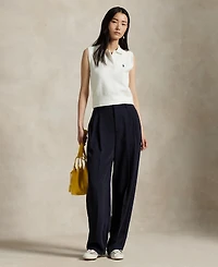 Polo Ralph Lauren Women's Ribbed Collar Sleeveless Sweater