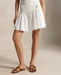 Polo Ralph Lauren Women's Mid-Rise Flounce A-Line Mini Skirt