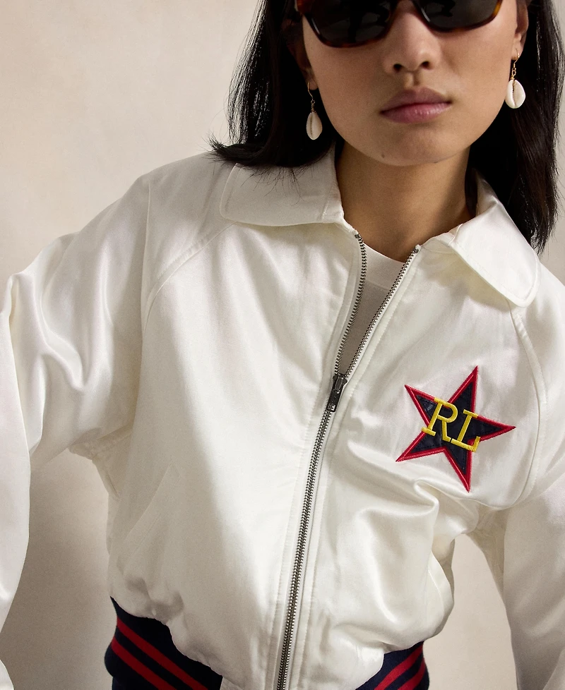 Polo Ralph Lauren Women's Spread Collar Long-Sleeve Bomber Jacket