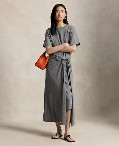 Polo Ralph Lauren Women's Crewneck Twist Detail T-Shirt Dress