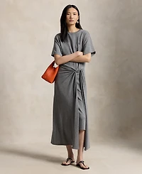 Polo Ralph Lauren Women's Crewneck Twist Detail T-Shirt Dress