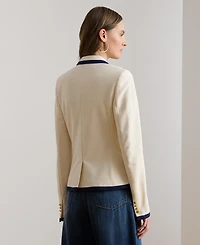 Lauren Ralph Women's Two-Tone Double-Breasted Peak Lapel Blazer