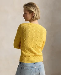 Polo Ralph Lauren Women's Cable-Knit Cotton Crewneck Sweater
