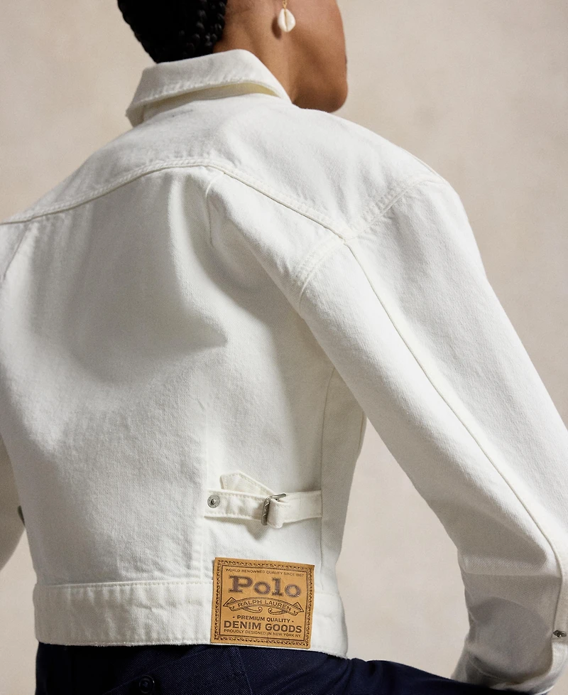 Polo Ralph Lauren Women's Spread Collar Long-Sleeve Trucker Denim Jacket
