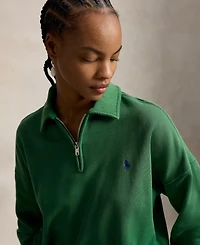 Polo Ralph Lauren Women's Spread Collar Long Sleeves Quarter-Zip Sweatshirt
