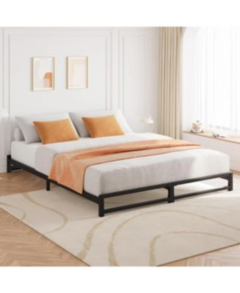 Gaomon Bed Framemetal Platform Bed Frame With Steel Slats Support6 Inch Tallmattress Foundationeasy Assemblyno Box Spring