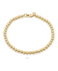 Devata 4mm Beaded Ball Chain Bracelet Sterling Silver, Medium 7.5