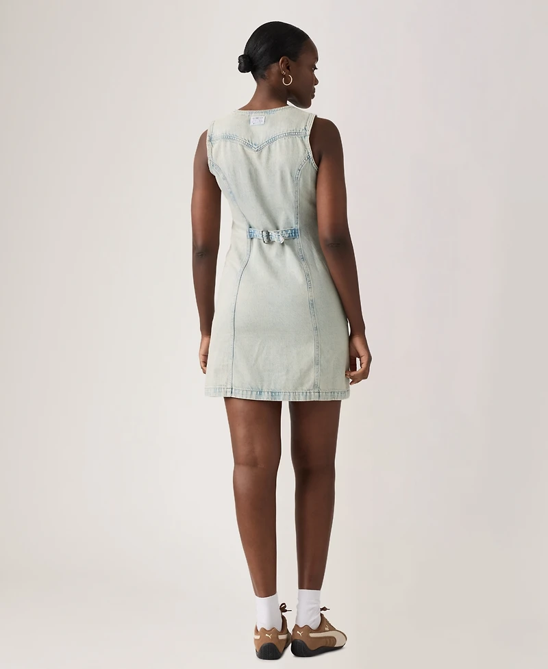 Levi's Women's Vianna Denim Button-Front Vest Dress