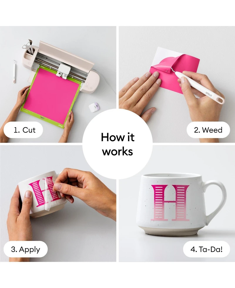 Cricut Temperature Activated Color Changing Permanent Vinyl Sampler – 12 in x 12 in Sheets (5 Count)