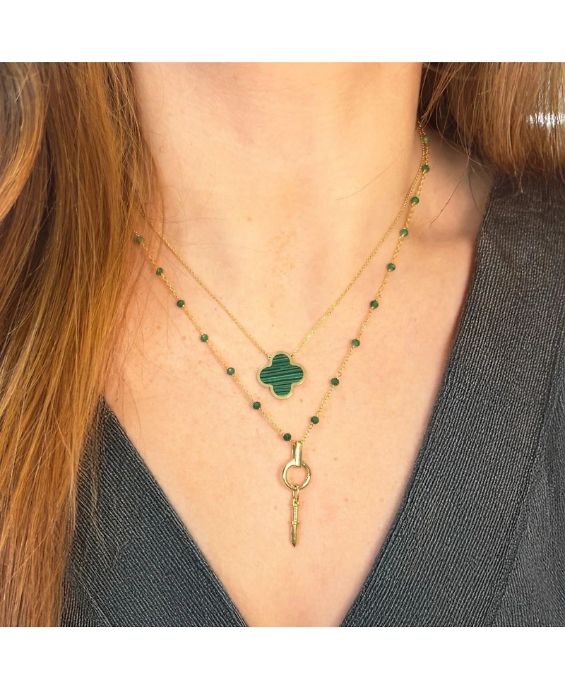 The Lovery Round Gold Charm Holder With Bale 14K Gold