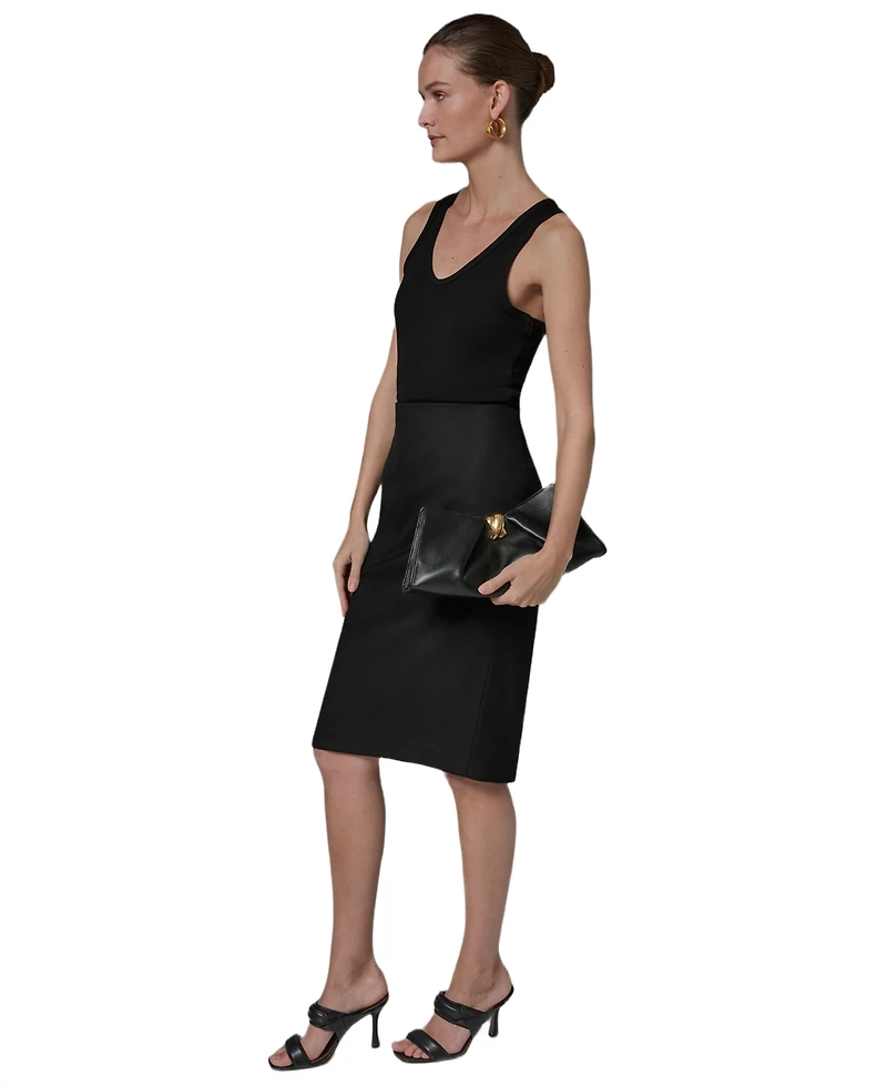 Donna Karan New York Cashmere Woven Medium Clutch Shoulder Bag