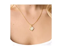 Ace of Hearts Pendant Necklace in 14k Gold Finish