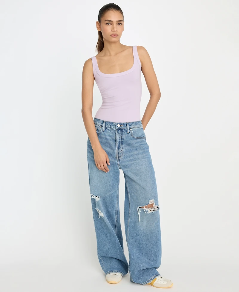 Good American Women's Ribbed Tank Bodysuit