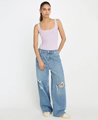 Good American Women's Ribbed Tank Bodysuit