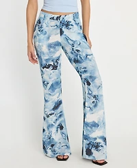 Good American Women's Printed Flare Pants