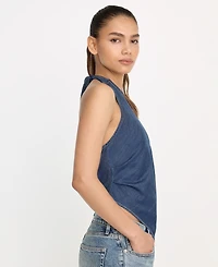 Good American Women's Asymmetric Hem Halter Neck Top, Regular & Plus