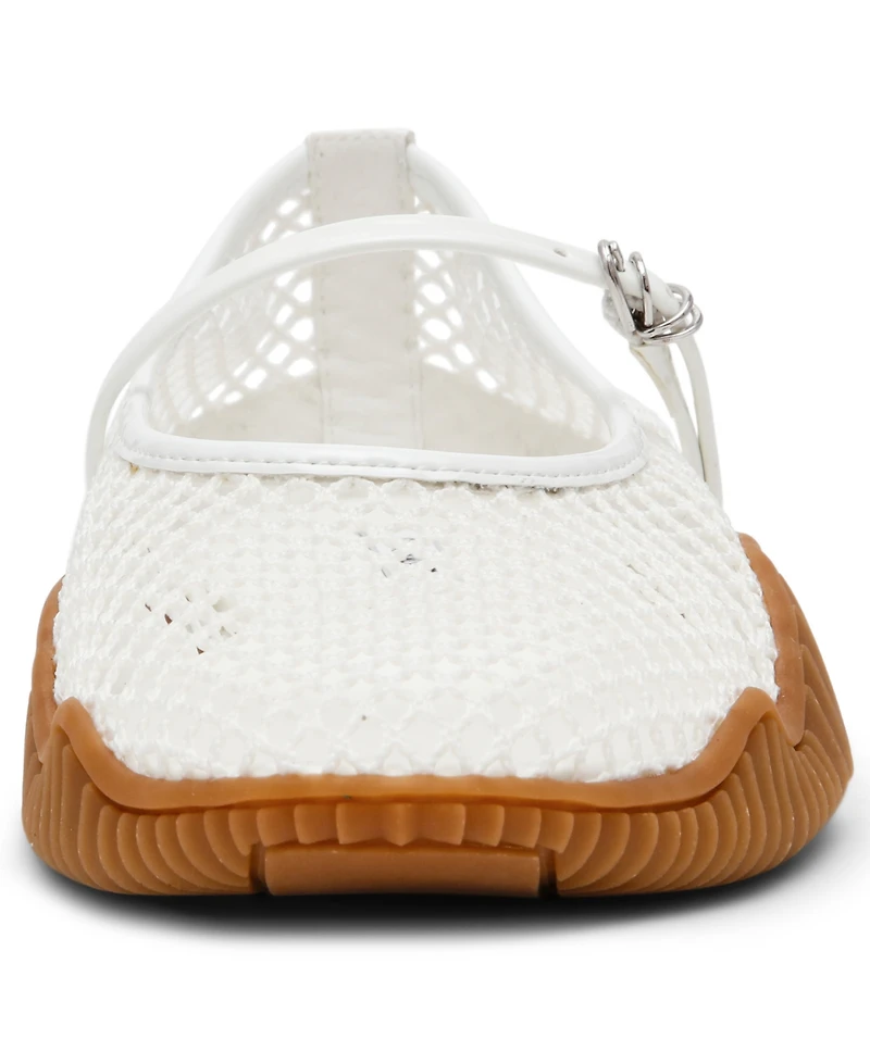 Steve Madden Women's Vickee Mesh Mary-Jane Sneakerina Flats