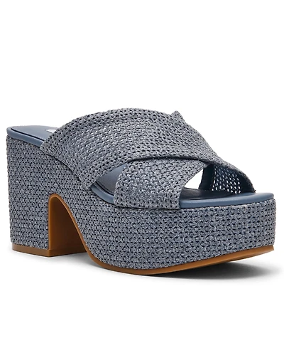 Steve Madden Women's Truthful Crossband Platform Sandals