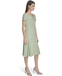 Calvin Klein Women's Twist Neck Midi Dress