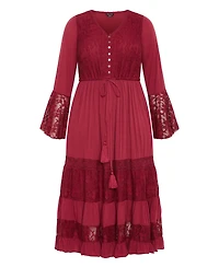 City Chic Women's Tisha Lace Maxi Dress