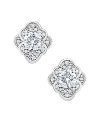 Macy's Diamond Screw Back Earrings (1 ct. t.w.) in 10k White Gold