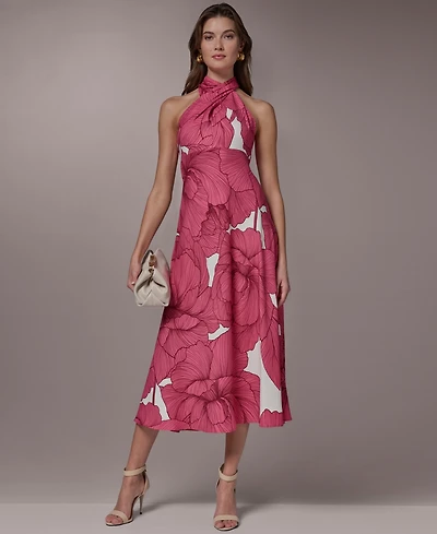 Donna Karan New York Women's Halter Neck Midi Dress