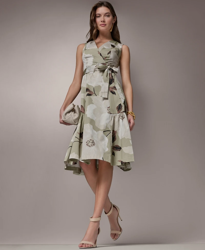 Donna Karan New York Women's Floral A-Line Midi Dress