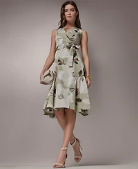 Donna Karan New York Women's Floral A-Line Midi Dress